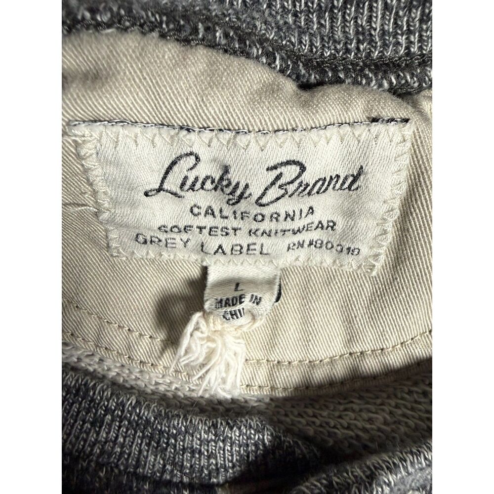 Lucky Brand Sweater Grey pullover Men's Size Large